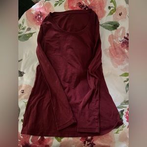 Burgundy long sleeve shirt Medium